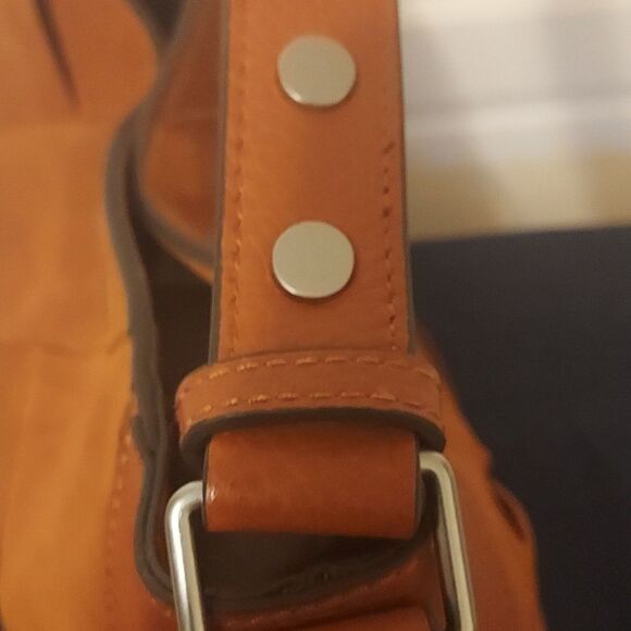 Nordstrom Treasure and Bond Suede Hobo Shoulder Crossbody Bag Orange Rust W… - Picture 13 of 13